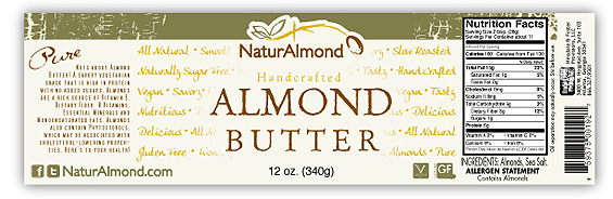 label design, logo design, graphic design for almond butter