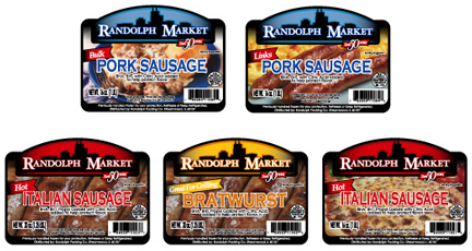 Sausage, food label design